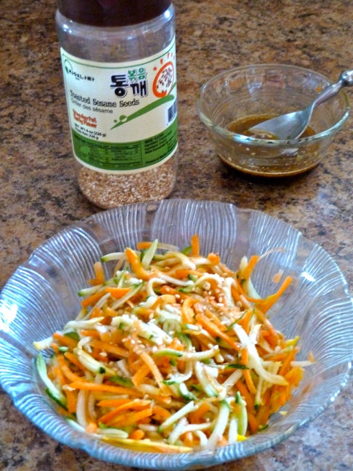 Zucchini & Carrot Slaw with Asian Dressing