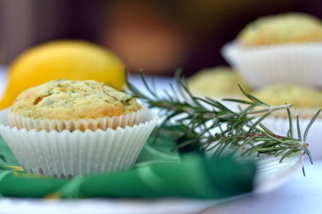 Lemon Rosemary Zucchini Muffins